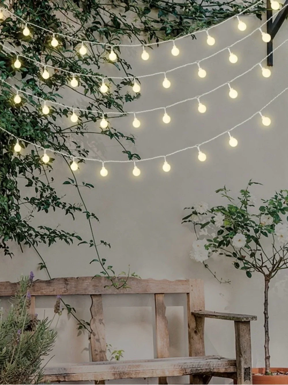 Mainstays White Globe LED String Lights